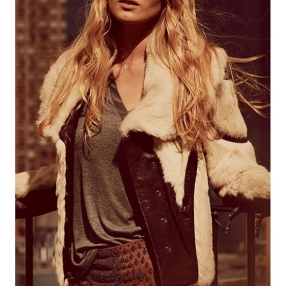 HAUTE HIPPIE Rabbit Fur, Lambskin, Silk Jacket - Picture 3 of 9